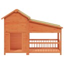 Vidaxl Hundekennel Brun 143X60.5X109 cm Heltre Furu