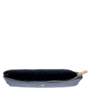 DARK Velvet Quilted Small Pouch Grisalle Blue