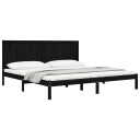 vidaXL Sengeramme svart heltre furu 200x200 cm
