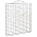 vidaXL Gabionkurver buede 6 stk 200x30x220/240 cm galvanisert jern