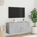 vidaXL Vegghengt TV-benk betonggrå 100x30x41 cm 8721012255531