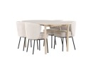 Venture Home Andy Spisegruppe 180 cm Oval med 4 Agnes stoler Whitewash/Hvid