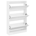  Skohylle hvit 80x21x125,5 cm konstruert tre 8721012381605