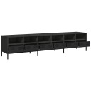 TV benk svart 202x39x43,5 cm kaldvalset stål
