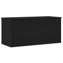  Oppbevaringsboks med lokk Svart Eik 100x42x46 cm Konstruert tre
