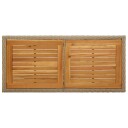 vidaXL Hagebord Beige heltre akasie og polyrotting