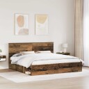  Sengestamme med hodegjerde Gammelt tre 200 x 200 cm Massiv furu