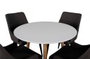 Venture Design Polar & Plaza spisegruppe Hvit/grå 4 st stoler & bord 90 cm