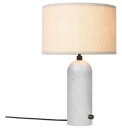 Gubi - Gravity Table Lamp Small Canvas/white Marble - Bordlamper - Space Copenhagen - Hvit
