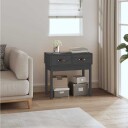 vidaXL Konsollbord grå 76,5x40x75 cm heltre furu