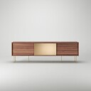 Decotique Vogue Mediabenk 180L Valnøtt/2W1B/Messing