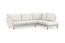 Trend Lyx Sjeselongsofa Høyre   Hvit|Bouclé