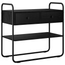 vidaXL Konsollbord Svart eik 80 x 40 x 75 cm Konstruert tre