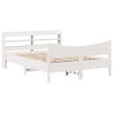  Sengeramme med hodegavl hvit 140x190 cm heltre furu 3307057