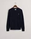 GANT Cotton Cable Crew Neck Pullover Evening Blue