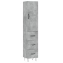  Highboard betonggrå 34,5x34x180 cm konstruert tre