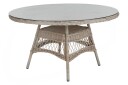 Brafab Kamomill spisegruppe 4 matstoler & spisebord 130 cm Beige med grå pute