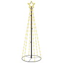 vidaXL Juletre kjegleformet varmhvit 108 lysdioder 70x180 cm