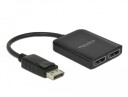 Delock DisplayPort 1.4 MST Splitter - 1 x DisplayPort til 2 x DisplayPort - Video og Lyd Kabel