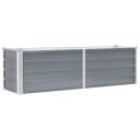 vidaXL Høybed galvanisert stål 160x40x45 cm grå