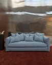Cornell 3 Seter Sofa Blå Bomull