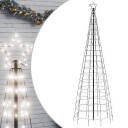 vidaXL Juletre lyskjegle med pigger 570 LED kaldhvit 300 cm