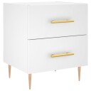vidaXL Nattbord hvit 40x35x47,5 cm konstruert tre