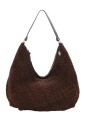 Adax Rozzano flettet skulderveske Mindy Chocolate