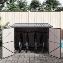  Sykkelskjul 3 pcs Antrasitt 215 x 206 x 157 cm Metall