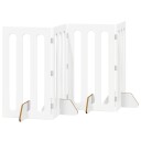 Vidaxl Folding Pet Fence 4 Stk. Hvit 201 X 38 X 90 cm Konstruert Tre