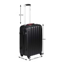 B2X Transportkoffert Hardkoffert 62 l svart ABS-plast 360 hjul