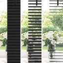  Vindu Persienne med gardiner Svart Aluminium