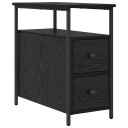  Nattbordskap Svart eik 30 x 60 x 60 cm Jern og partikkelplater