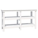 Arbeidsbenk hvit 142,5x50x80 cm heltre furu