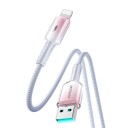 Joyroom Crystal-Clear USB-kabel 3A USB til Lightning 1,2 m hvit