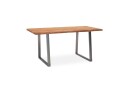 Skrivebord Wohnling Massivt treverk trekanter metallbein landlig stil Sølv rett 180x90 cm   Sølv rett 180x90 cm