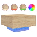  Salongbord med LED-lys sonoma eik 55x55x31 cm 8721012251601