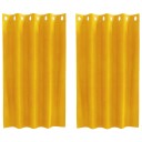  Gardiner med gardiner 2 pcs sennepsgul 140 x 140 cm Fløyel