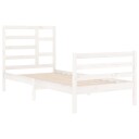 vidaXL Sengeramme hvit heltre 90x200 cm