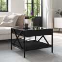  Salongbord med Infinity LED svart 50x50x38 cm 847697