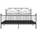 vidaXL Sengeramme svart metall 200x200 cm