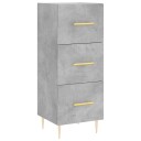 vidaXL Skjenk betonggrå 34,5x34x90 cm konstruert tre