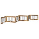 Vidaxl Foldbar Hundegitter Med Stativer 6 Stk. Gammelt Tre 602 cm
