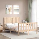 vidaXL Sengeramme med hodegavl 4FT small double heltre