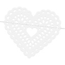Partydeco Girlander Hjerter Hvit GL23-008