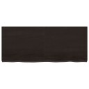 vidaXL Vegghylle m?rkegr? 120x50x6 cm behandlet heltre eik