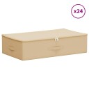 vidaXL Lagringsboks 24 pcs Krem 70 x 40 x 18 cm Ikke-vevd stoff