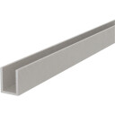 U profil for gulvmontering for Cassøe slanke vegger   6 mm glass. aluminum 1000mm x 1.5cm x 1.1cm