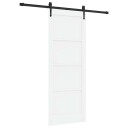 vidaXL skyvedør med hardware sett hvit 78x202 cm solid tre furu