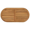 vidaXL Bordplate Oval Massivt Teaktre Naturlig